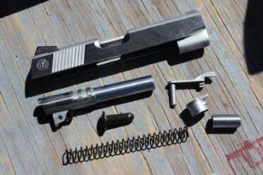 The Commander, field stripped.