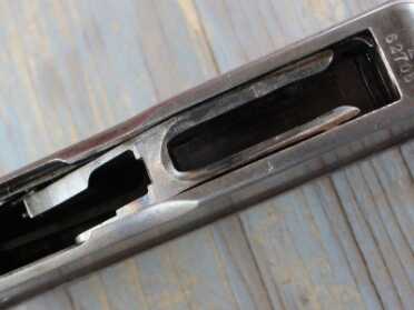 Bottom of the receiver with the trigger group out. 