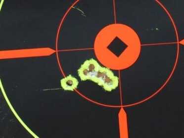 .357 Shoot-off--Coonan Vs. Python The Python from 25 yards, shooting from a standing position (single action).