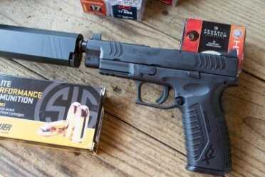 Most 45 ACP ammo is subsonic by nature, so the XD(M) 45 is almost always quiet.