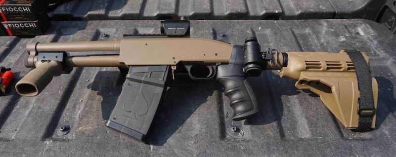 Micro Black Aces Shotgun! Is it Legal? 8.5" barrel and a folding adapter for a Sig brace. And it doesn't require any extra paperwork.