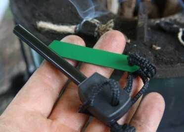 This black rod is a ferrocium rod, not a magnesium rod. The "magnesium" firestarters are the ones with the silver block shown below in the photos. These are 99 cents each on Ebay, shipped. 