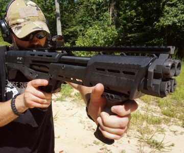 DP-12 Review--A Functional Double Barrel Bullpup Though it is compact, the DP-12 makes no bones about width.