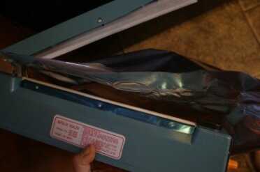 Prepping 101: Bags vs. Buckets - Long Term Bulk Food Storage This is the 12" impulse sealer that you can get on Ebay for under $30 with extra heating elements and teflon. Since the bag is 20" wide you have to do it from both sides overlapping, and it works great.