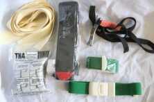 These are the different tourniquets you'll find for sale on Ebay and Amazon. The "red tip" is the most expensive, and it doesn't use a stretchy material, making it more reliable. 