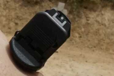 While not perfect, the G43 sights still work with the Osprey's low profile.