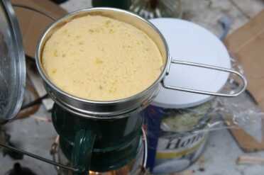 In about 10 minutes the eggs were fully cooked, and because this is a low heat system, I didn't have to flip them. they just steamed in the pan. 