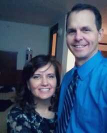 The author, Sarah, and her husband.  