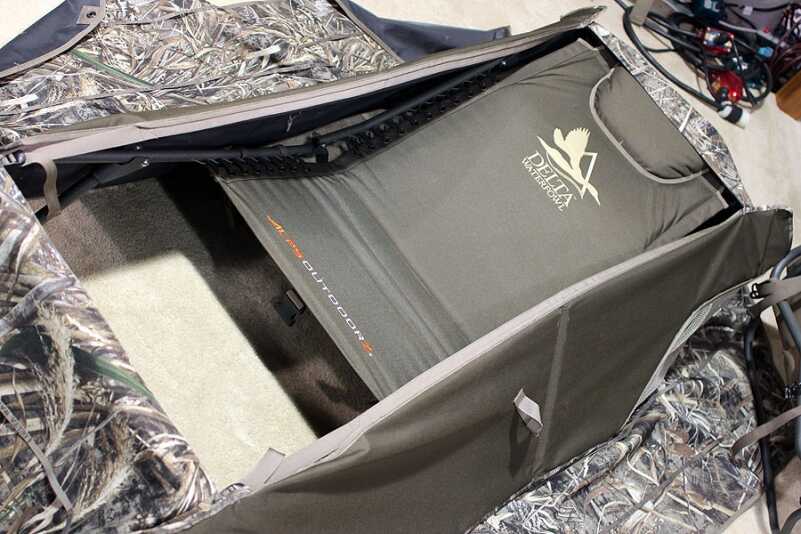 Pop-Up and Knock Down Ducks--Delta Waterfowl from Alps Outdoorz--SHOT Show 2016 The seat is actually very comfortable. After walking miles, literally--it was nice to sit down and relax on the SHOT Show floor.