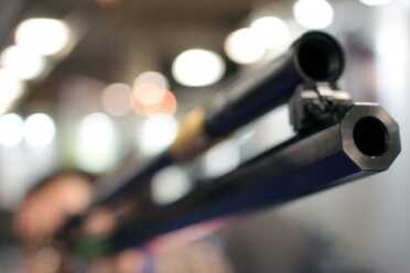 Octogon barrel and a scope that is almost as long.