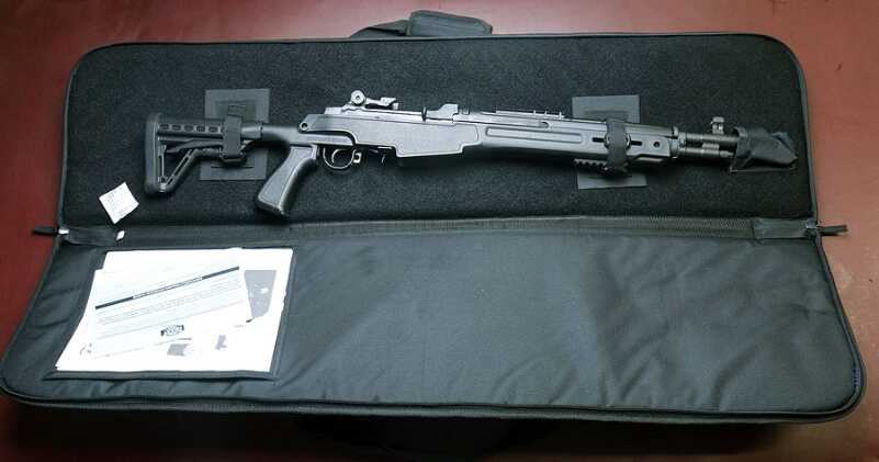 We Shoot Springfield's New M1A SOCOM 16 CQB — SHOT Show 2016 The new gun comes in a nice zippered bag.