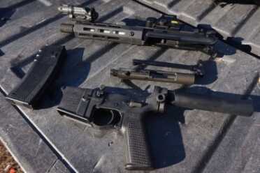 We Shoot the Troy P7A1 AR Pistol--SHOT Show 2016 The P7A1 broken down.