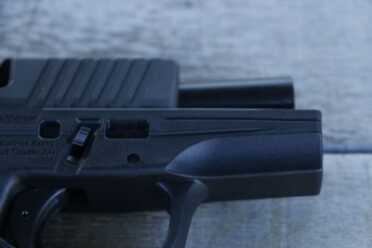 The lines on the front of the gun have been given a minimalist no snag makeover with removal of the accessory rail.