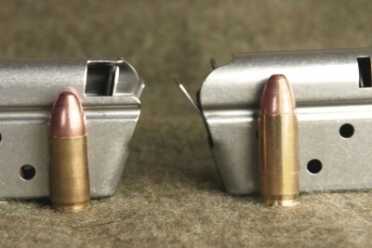 Left to Right 9mm Magazine 38. Super Magazine