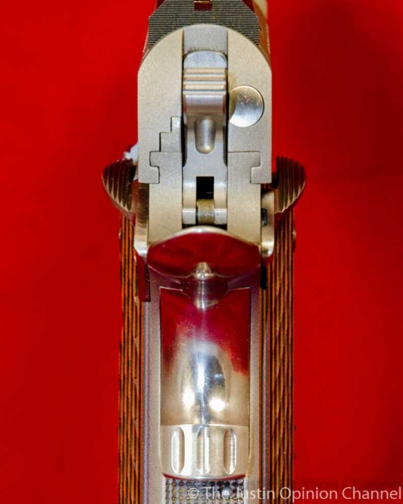 The author opted for an ambi safety, for times one must shoot weak hand only in a match.