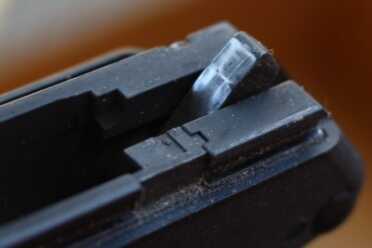 Uneven wear on the hammer. Hardly ideal, but (in this case) it isn't an issue. 