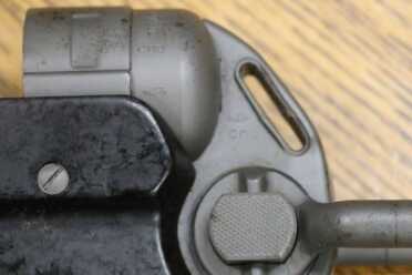 Leather sling rear attachment. 