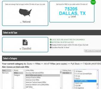 Local Sales Are NOW Always FREE on GunsAmerica This program introduces a new ad type, FREE LOCAL, which shows up only to local buyers. NATIONAL ads still show up in local, and the LOCAL SALES ARE STILL FREE, even though you will pay an aftersale fee if someone outside of your 50 mile radius buys it.