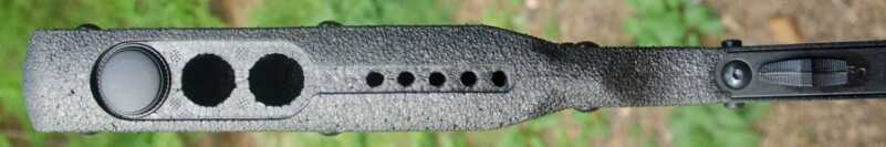 Storage for 22 long rifle/12gauge and a canister filled with cleaning gear 