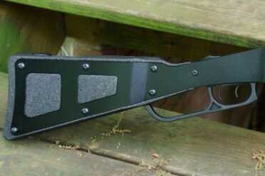 The buttstock is poly propylene with a metal skeleton 