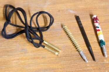 The cleaning kit that comes with the gun.