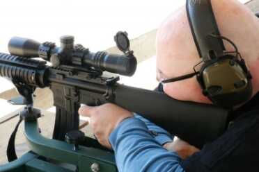 Accuracy from the bench was enhanced through the Burris optic 