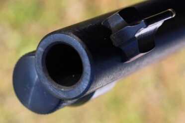 The .45-70 is easy to identify from the front end.