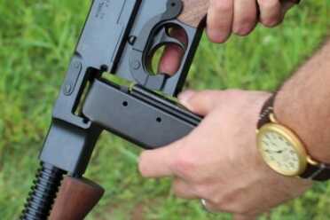 The Thompson M1927A1 from Auto Ordnance If you miss, it won't stay put.