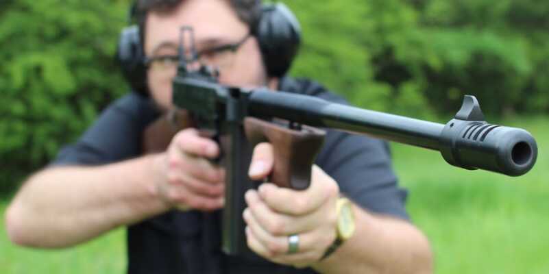 The Thompson M1927A1 from Auto Ordnance This is a big, heavy gun.