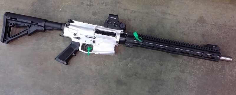 The prototype 12-gauge CR-12, as shown at the 2016 NRA Annual Meeting. It is patterned after the Stoner AR design and can be converted to also fire .308 Win. 