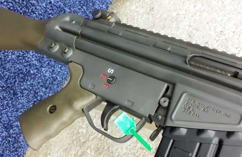 The PTR-91 GI features an all-steel trigger group housing with a paddle-style magazine release and authentic selector markings.