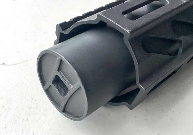 First Look: Gemtech’s New Integra Silenced AR Upper -- NRA 2016 If you stick a socket driver in the end cap, you can remove the mono core "guts" for cleaning.