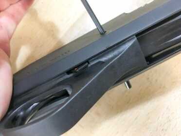 Gun Review: Stoeger P3000 Pump-action Shotgun To remove the trigger group, just push this pin through the receiver.