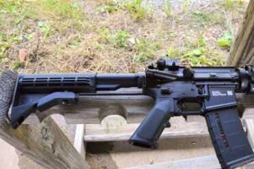 FN Military Collector Series M4—True Mil-Spec 5.56 Carbine! Full Review The six-position collapsible stock of the FN M4 allows the user to adjust it to his needs, as well as make it as compact as possible.