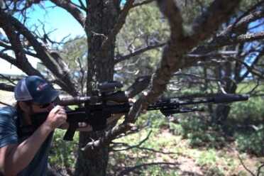 Rapid-Fire Rangefinder: Hands on with the new SilencerCo Radius After running up a hill and using the tree as a bench and rest, I was able to put two hits on target in just 4 seconds. Good luck doing that with a hand-held rangefinder.