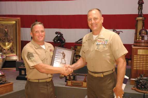 Sgt. Antonio DiConza of the U.S. Marine Corps broke a 31-year record during the National Trophy Team Match to become the High Individual of the event. (Photo: CMP)