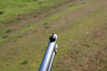 Henry All-Weather Lever Actions - Two Gun Review Front sight with brass bead.