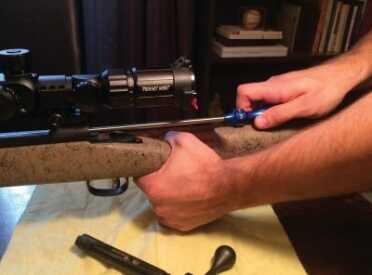 The four pieces make it plenty long enough to use with a scope. 