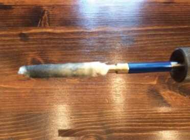 The jag allowed the patch to make contact all the way around the barrel, and you can see how much crud it pulled out. 