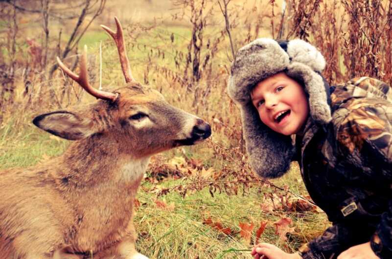 Kids and Guns: Take Your Children Hunting! Understanding where your food comes from, and appreciating it go hand in hand. Andrew Yackley was very greatful for the food this deer gave him and he literally told the deer thank you. He also learned a good bit of anatomy that day, with 4 deer to field dress from our hunting party. But any society that teaches its youth to respect their natural resources and to be thankful for them is creating future generations of conservationists.