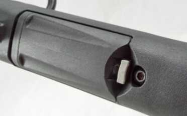 The detachable box magazine holds five rounds of most calibers, four for magnum sizes.