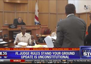 Florida 'Stand Your Ground' Provision Deemed Unconstitutional Florida 'Stand Your Ground' Provision Deemed Unconstitutional