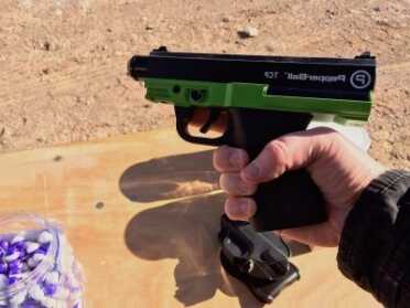 'Snowflake' Removal with Less-Lethal Pepperball Pistol - SHOT Show 2018