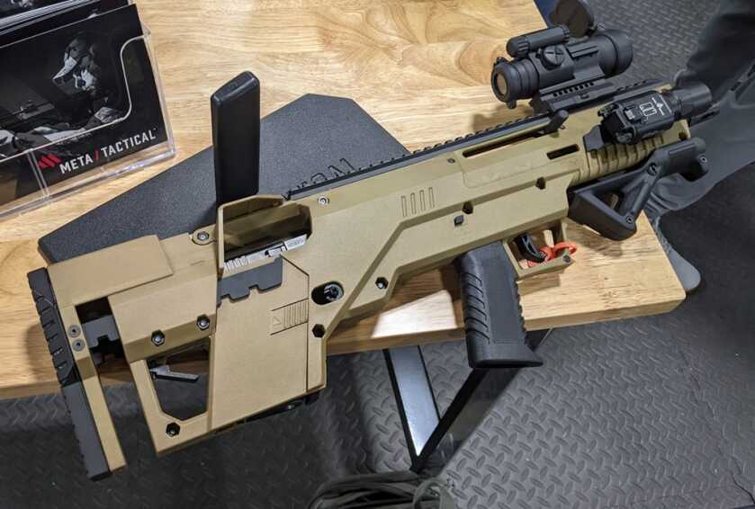 World’s First Bullpup Style Pistol-to-Rifle Conversion Kit from Meta Tactical – SHOT Show 2022 World’s First Bullpup Style Pistol-to-Rifle Conversion Kit from Meta Tactical – SHOT Show 2022