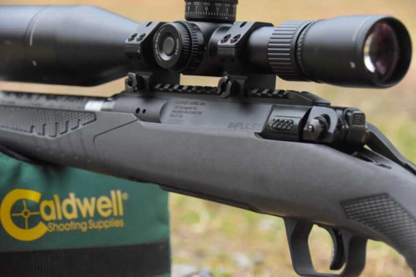 A close up of the Impulse mountain rifle.