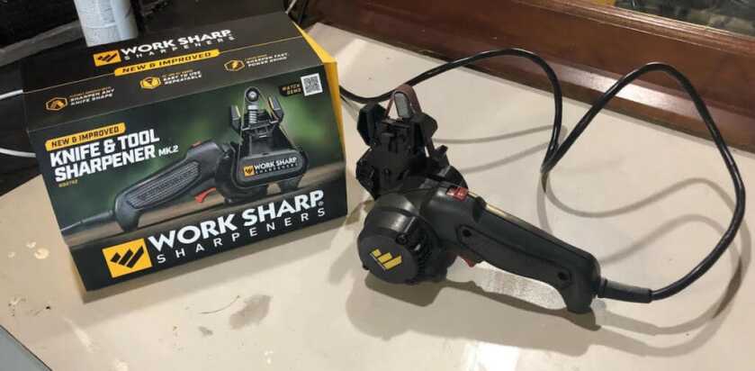 Work Sharp Knife Sharpener box and device.