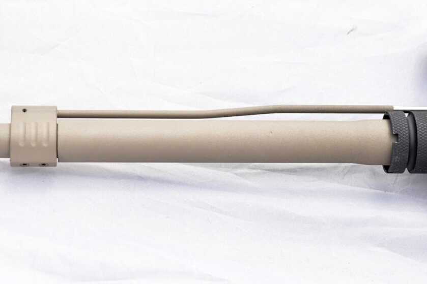 General view of the Carbine Pls One barrel, gas tube and gas block.