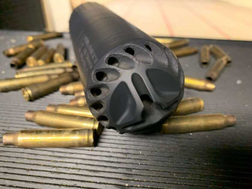 3d printed Flow 762 Ti shows great intricacy at the muzzle.