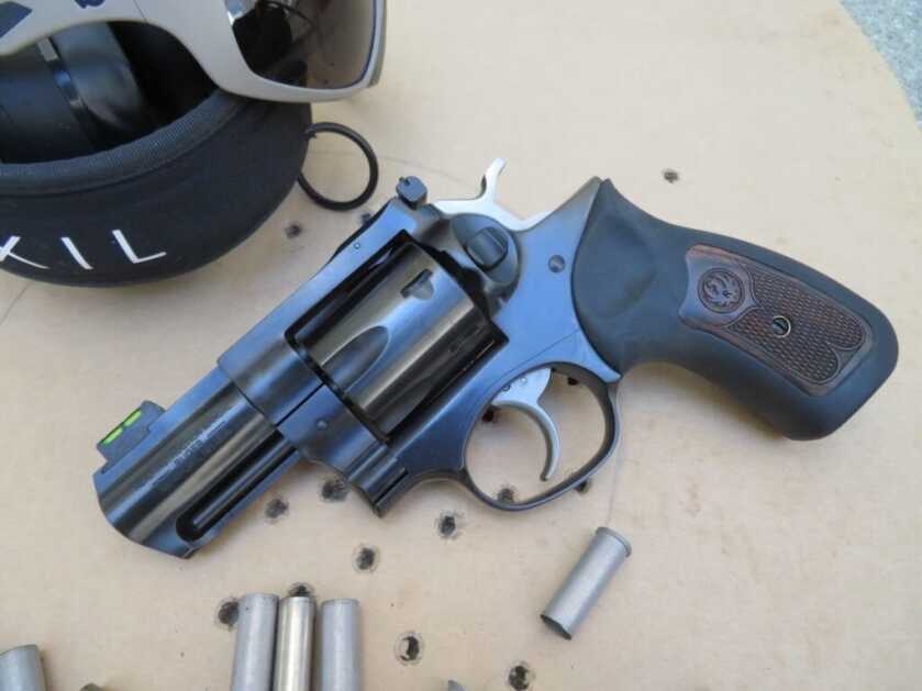 Ruger Talo GP100 on target.
