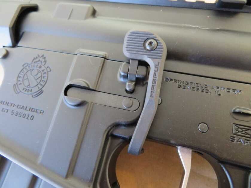 Is Installing The Magpul B.A.D. Lever A Bad Idea? Left side of AR15 with Magpul B.A.D. Lever installed.